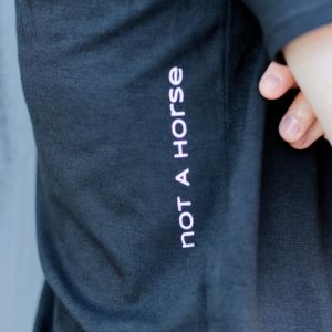 not a horse - Unisex T-Shirt model detail side